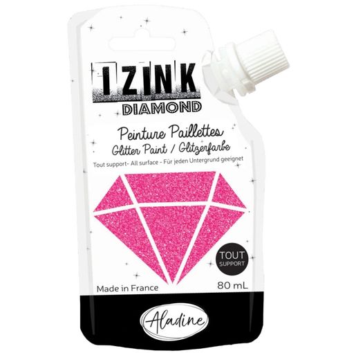 Diamantová barva Aladine IZINK DIAMOND, 80 ml - fuschia, tm. růžová