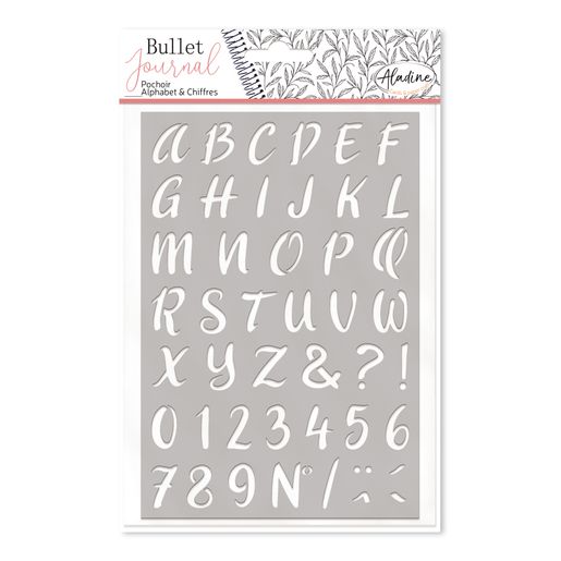 Šablona Bullet Journal Aladine, 19x13 cm - Abeceda