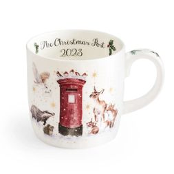 Vánoční porcelánový hrnek Wrendale Designs "The Christmas Post", 0,4 l - Vánoční pošta