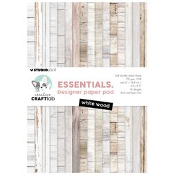 Blok podkladových papírů Studio Light A5, 24 l. - Bílé dřevo