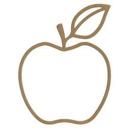 Dřevěný výřez k dekoraci Gomille, 22,3x29 cm - Jablko, obrys