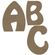Dřevěný výřez k dekoraci Gomille, 15 cm – abeceda – VYBERTE