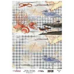 Rýžový papír Cadence - Krab a volavka - VYBERTE VELIKOST