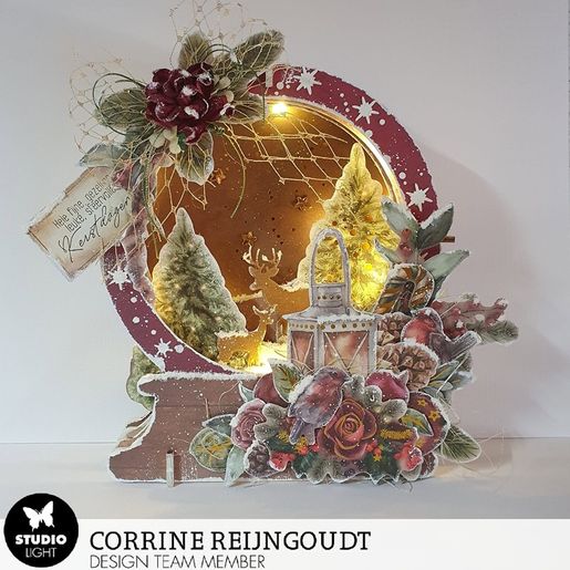 Dřevěný výřez k dekoraci Studio Light, 15x18,3 cm - Sněžítko