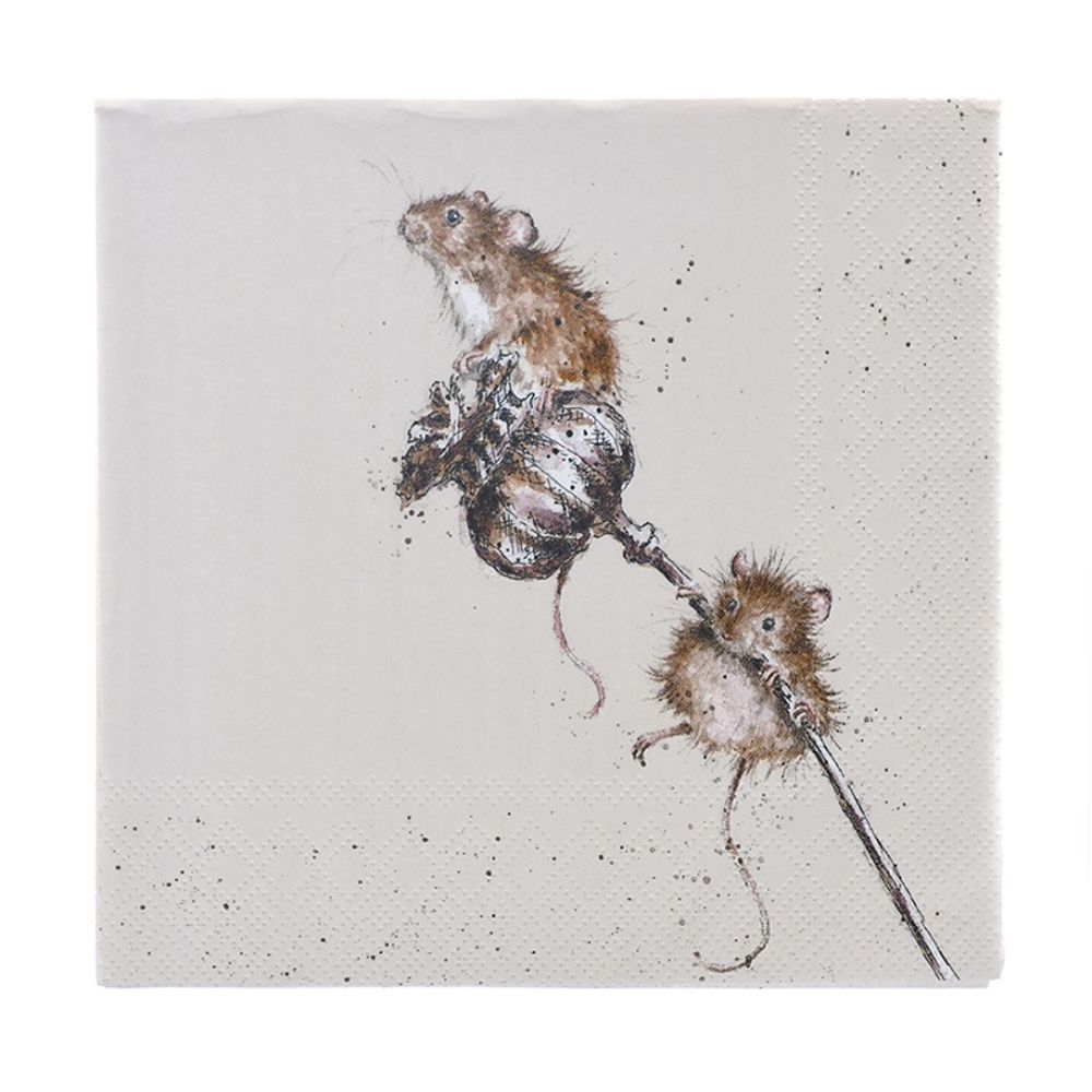 Wrendale Designs Papírové ubrousky Wrendale Designs "Country Mice", 33x33 cm - Myšky