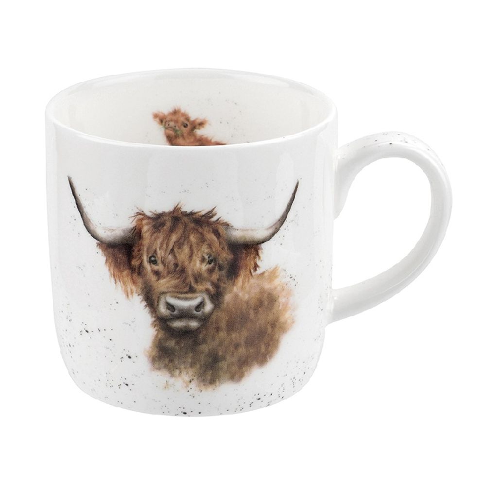 Levně Royal Worcester Porcelánový hrnek Wrendale Designs "Highland Cow", 0,31 l - Kráva