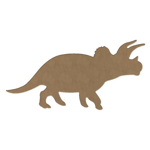 Dřevěný výřez k dekoraci Gomille, 29x15 cm - Triceratops, velký