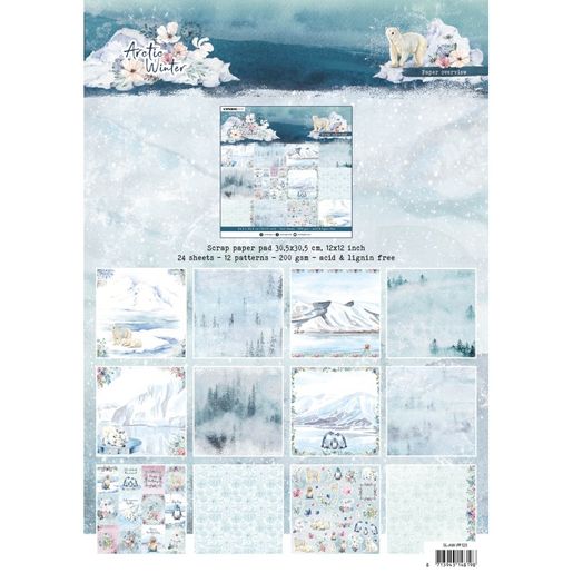 Scrapbookový blok Studio Light "Arctic Winter", 30,5x30,5 cm, 24 l. - Polární zima