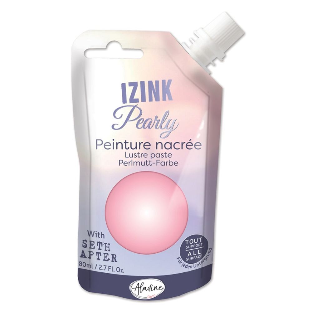 Perleťová barva Aladine Izink Pearly 80 ml - pastel rose pastelová růžová Aladine