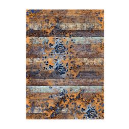 Rýžový papír Cadence - Dřevěná podlaha s květy - VYBERTE VELIKOST
