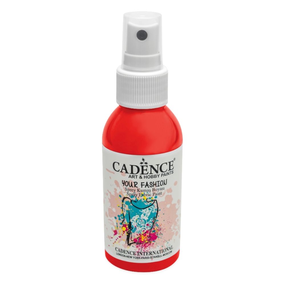 Cadence Barva na textil Cadence Your Fashion, 100 ml - VYBERTE ODSTÍN - Barva na textil ve spreji Cadence Your Fashion, 100 ml - scarlet, jahod. červená