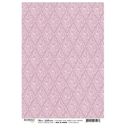 Scrapbookový papír Reprint, A4, Medailonky - VYBERTE ODSTÍN