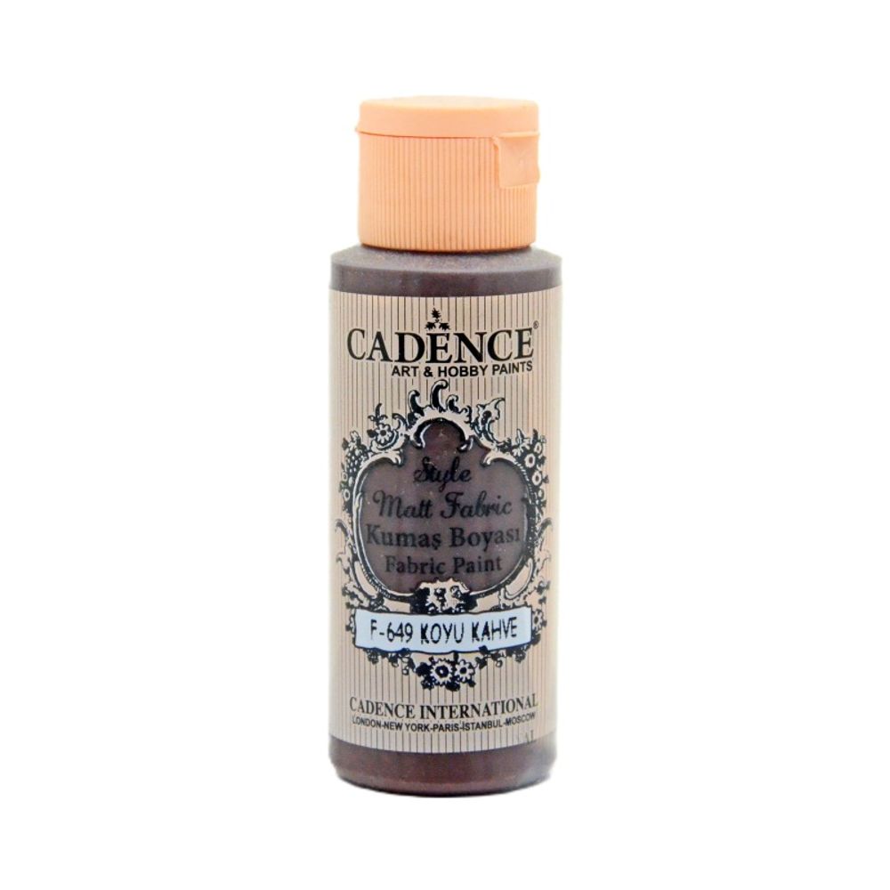 Cadence Barva na textil Cadence Style Matt Fabric, 59 ml - VYBERTE ODSTÍN - Barva na textil Cadence Style Matt Fabric, 59 ml - dark brown, tm. hnědá