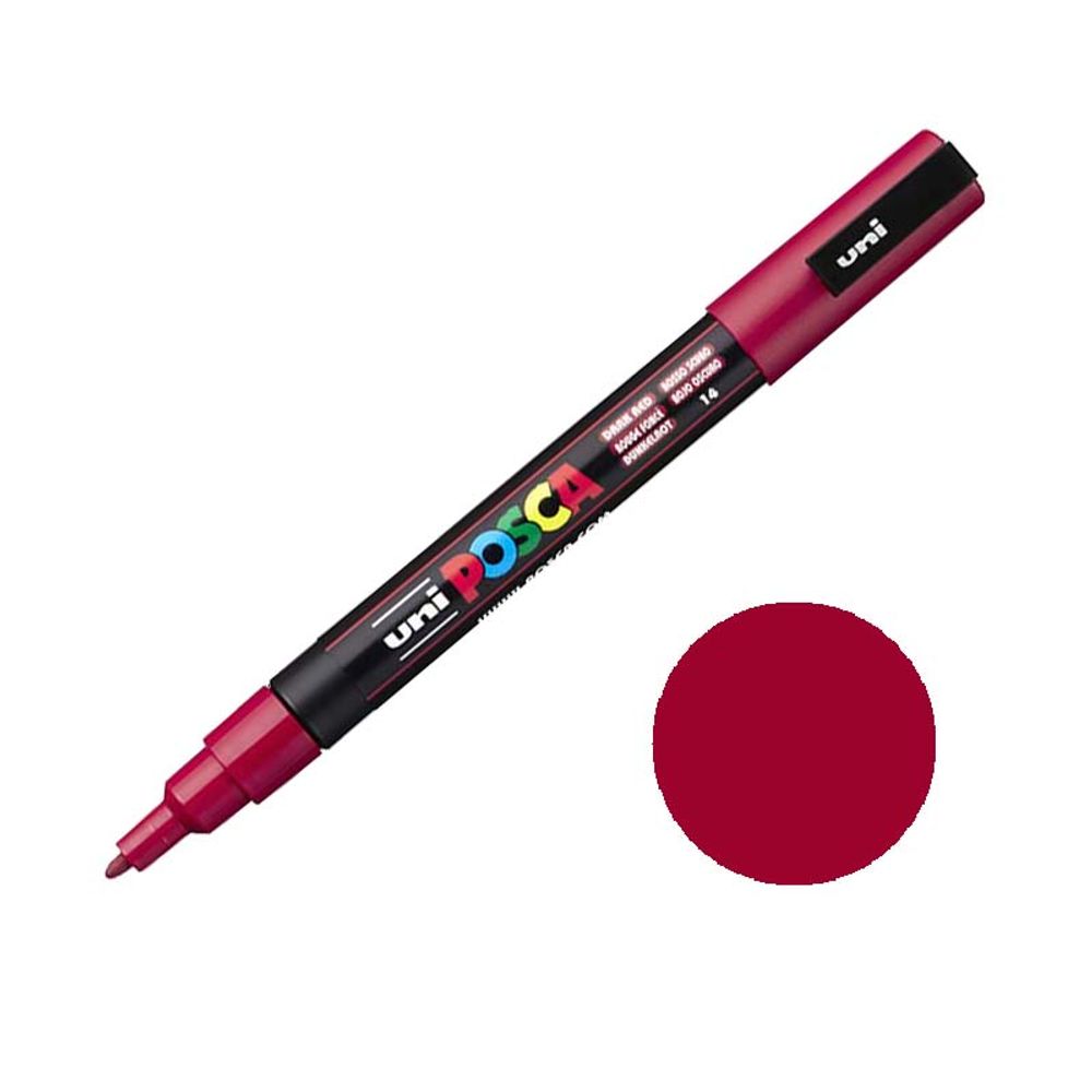 Posca Akrylový fix Posca PC-3M - VYBERTE ODSTÍN - Akrylový fix Posca PC-3M - tmavě červený