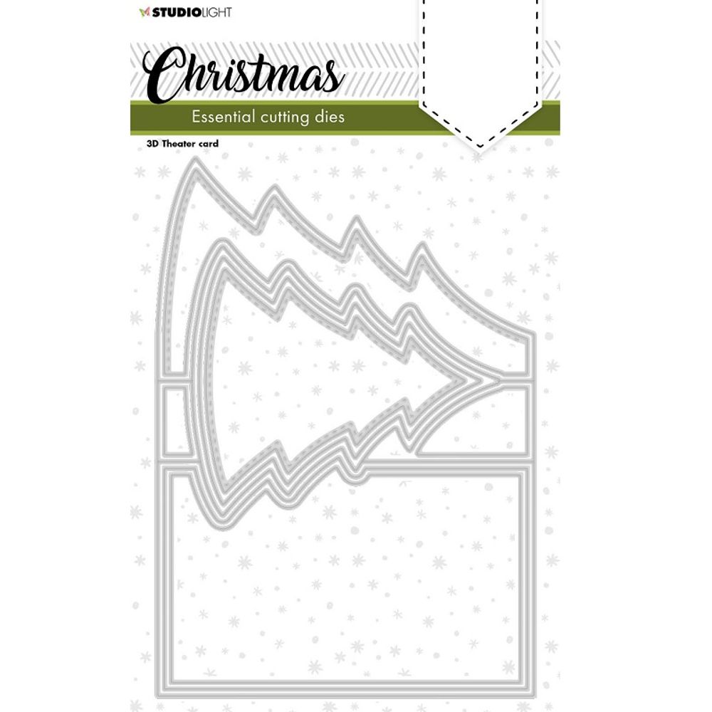 Studio Light Vyřezávací šablony na pop-up přání Studio Light, 7 ks - Stromeček