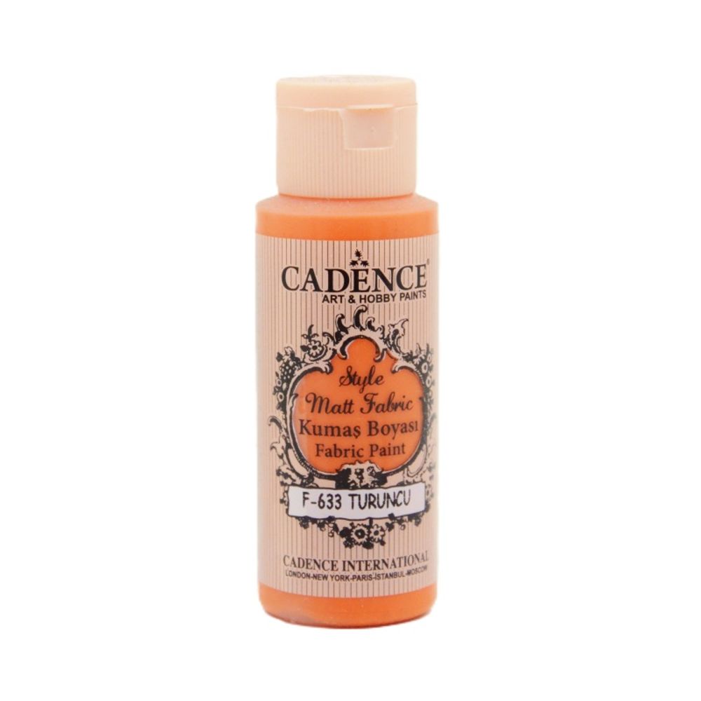 Levně Cadence Barva na textil Cadence Style Matt Fabric, 59 ml - VYBERTE ODSTÍN - Barva na textil Cadence Style Matt Fabric, 59 ml - orange, oranžová