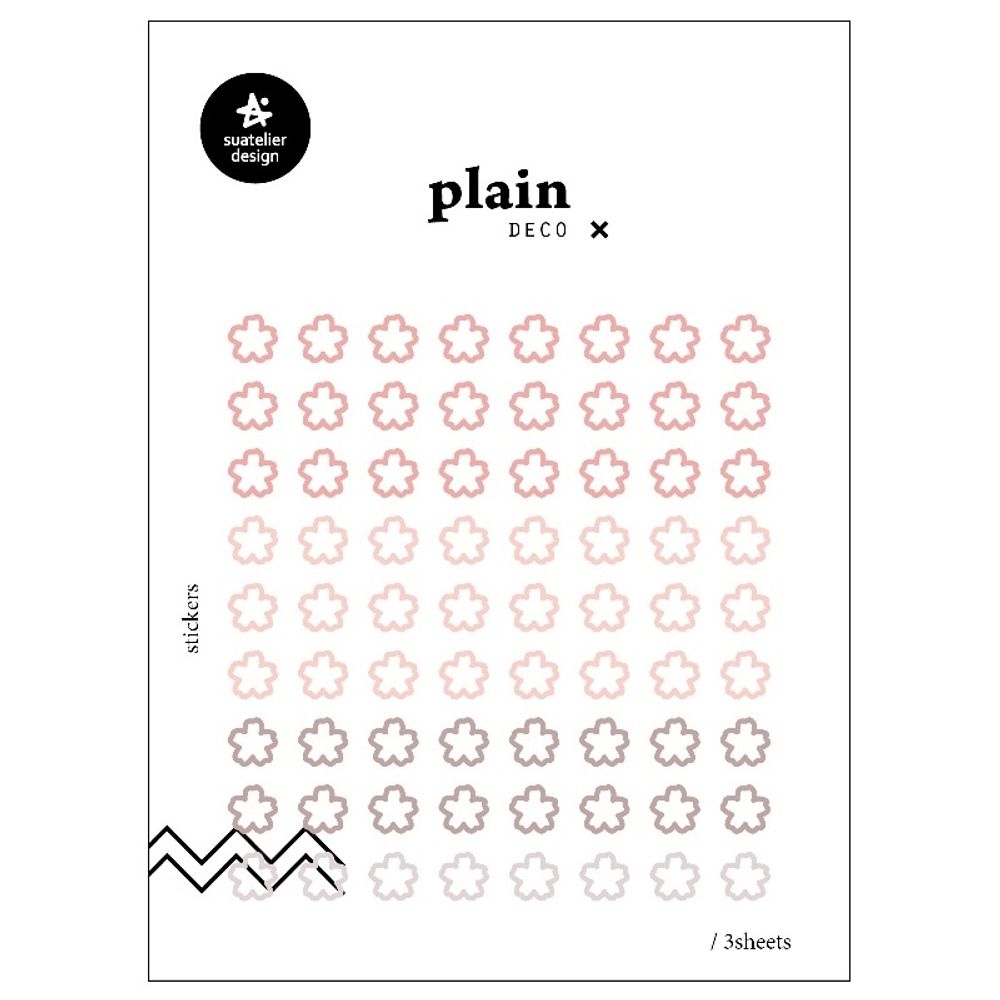 Suatelier Samolepky Suatelier "Plain. 61", 3 archy - Průhledné kytičky