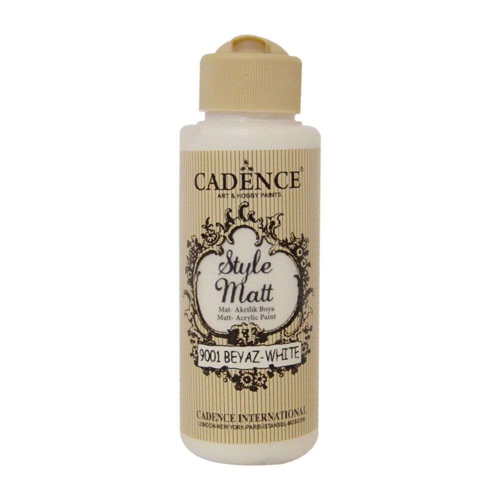 Cadence Matná akrylová barva Cadence Style Matt, 120 ml - VYBERTE ODSTÍN - Matná akrylová barva Cadence Style Matt, 120 ml - white, bílá