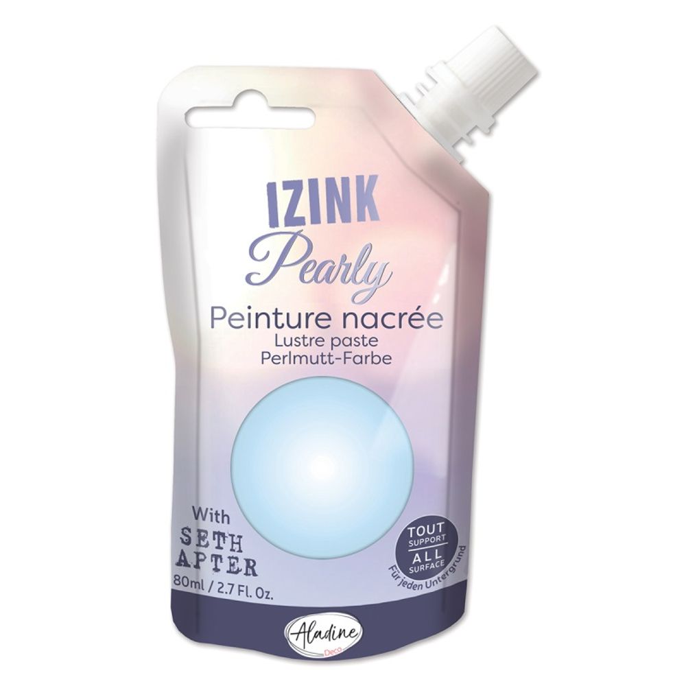 Perleťová barva Aladine Izink Pearly 80 ml - modrošedá Aladine