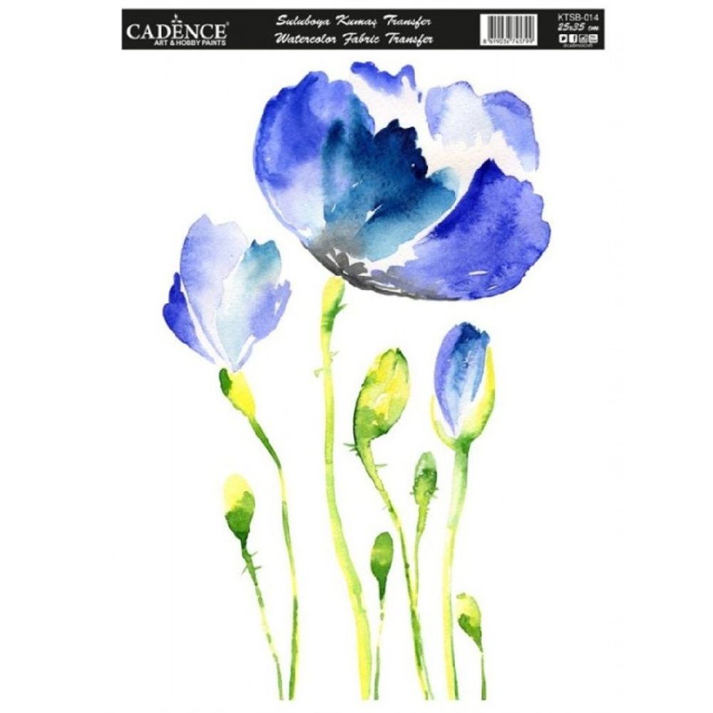 Cadence Transferový obrázek na textil Cadence, 25x35 cm - Vlčí máky