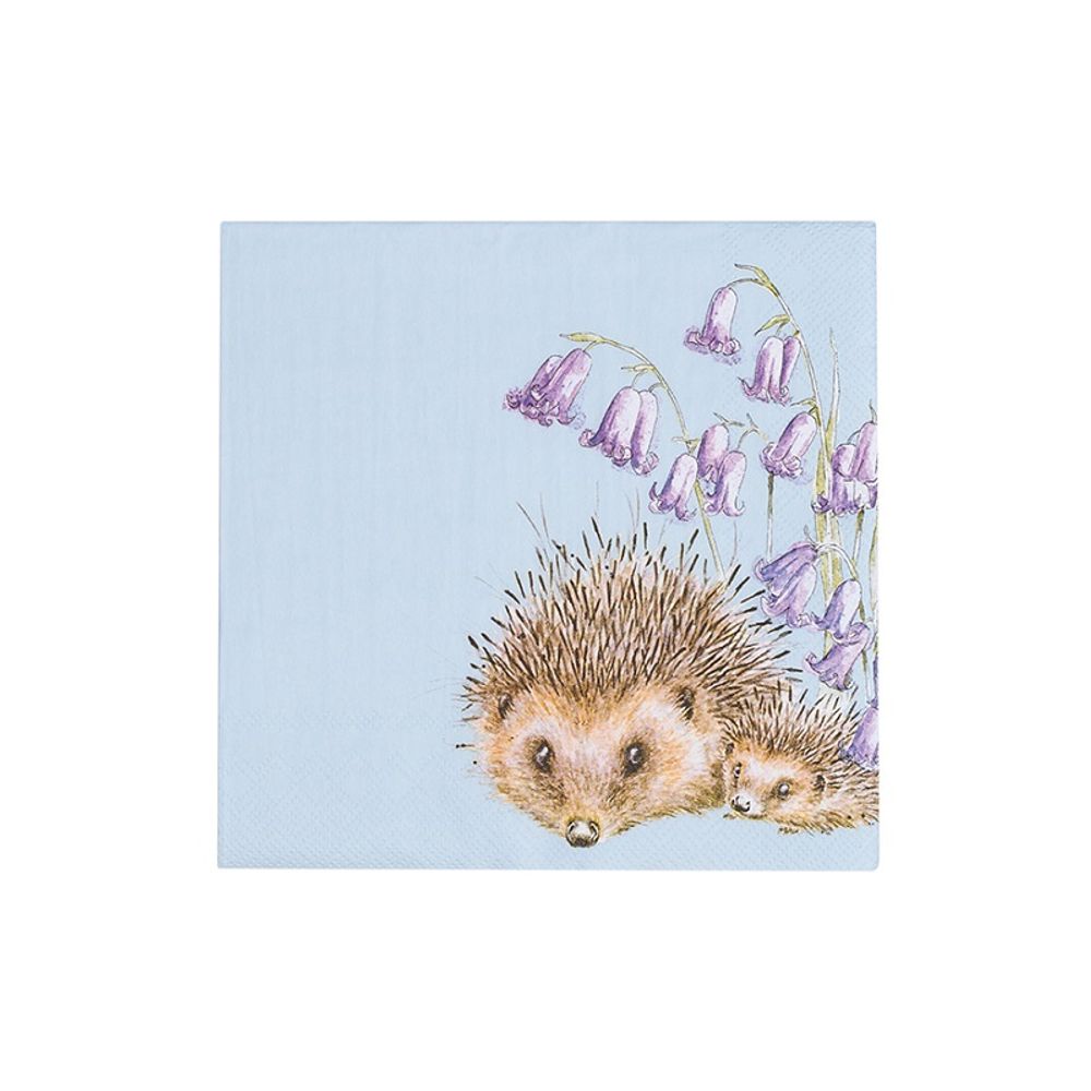 Papírové ubrousky Wrendale Designs, 24 x 24 cm – ježek Aladine