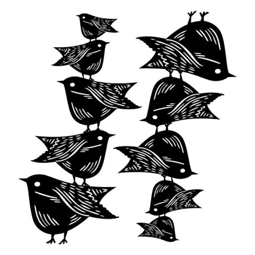 Šablona Cadence, stínová - Ptáčci