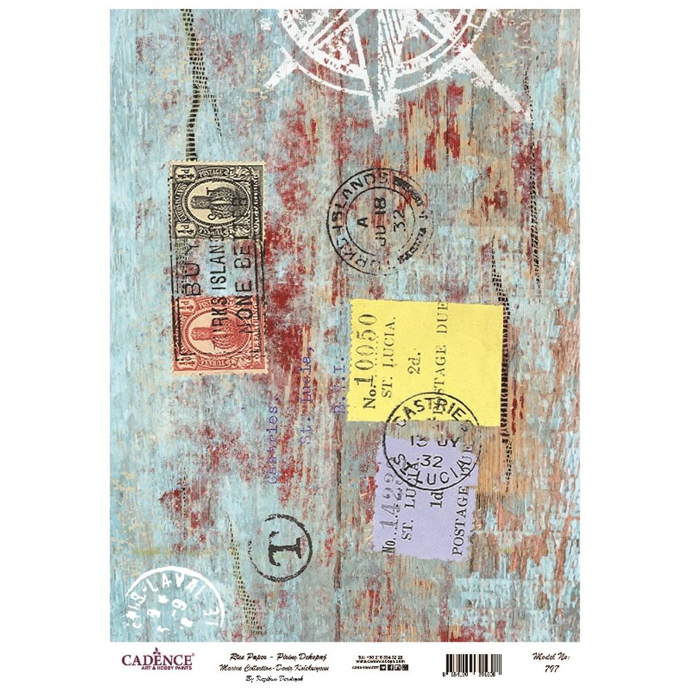 Levně Cadence Rýžový papír Cadence - Poštovní razítka - VYBERTE VELIKOST - Rýžový papír Cadence, A4 - Poštovní razítka