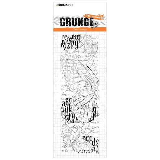Gelové razítko Studio Light "Grunge", 21x7,4 cm - Motýl