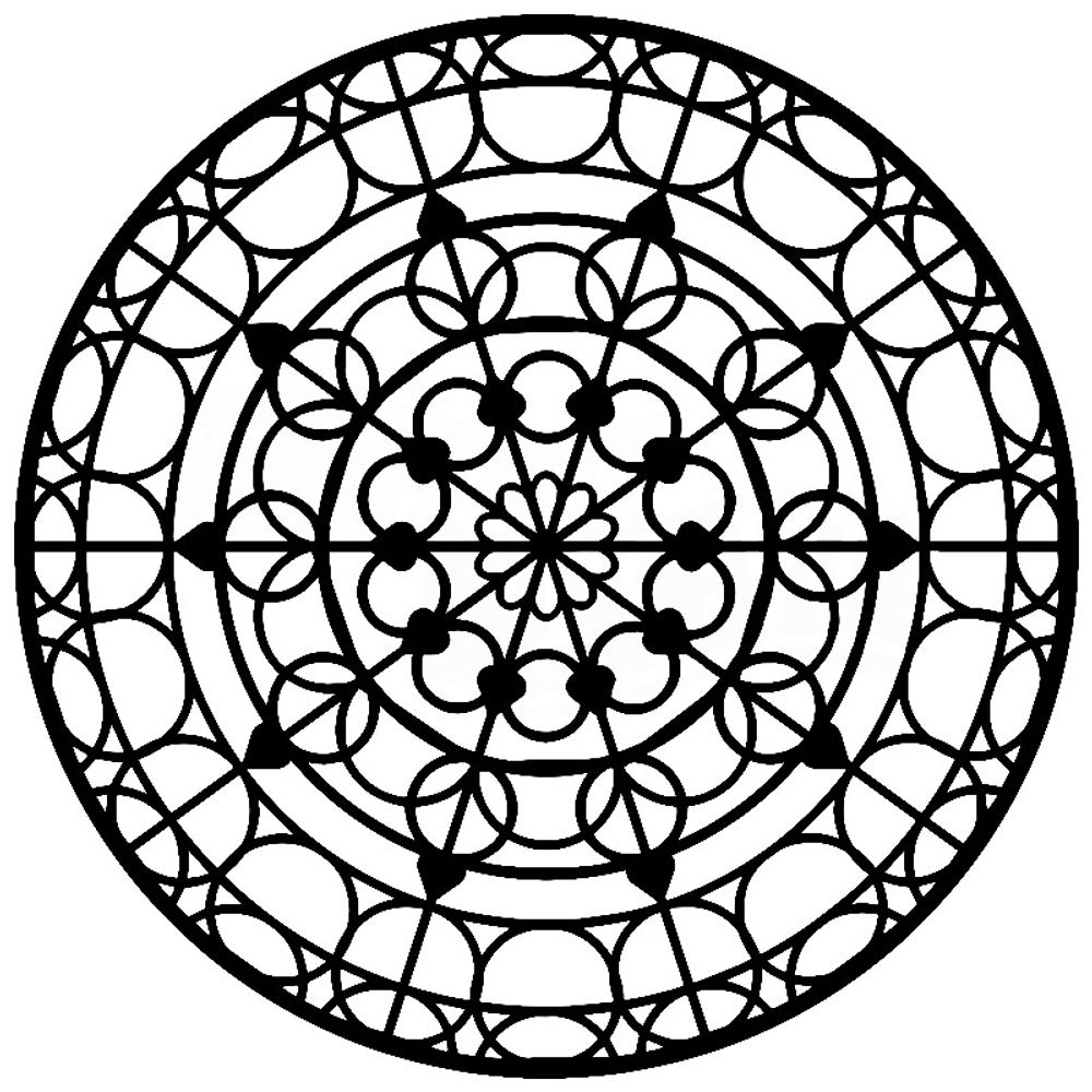 Levně The Crafter´s Workshop Šablona TCW - Mandala Skylight - VYBERTE VELIKOST - Šablona TCW 6"x6" (15,2x15,2 cm) - Mandala Skylight