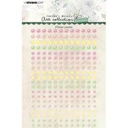 Samolepicí perličky Studio Light, 240 ks - pastelové odstíny
