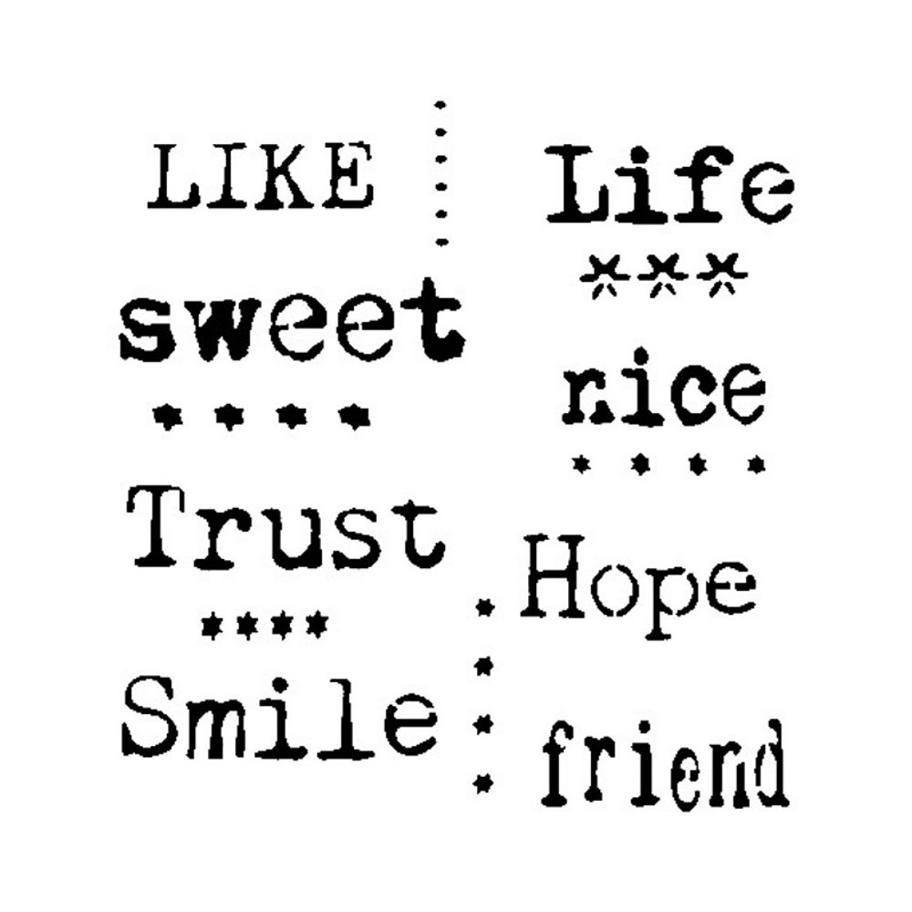 Levně The Crafter´s Workshop Šablona TCW 6"x6" (15,2x15,2 cm) - Life Words