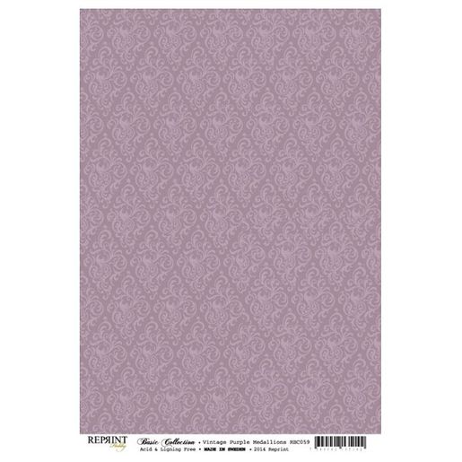 Scrapbookový papír Reprint, A4, Medailonky - VYBERTE ODSTÍN