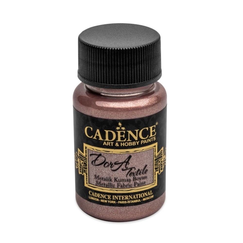 Levně Cadence Metalická barva na textil Cadence Dora Textile, 50 ml - VYBERTE ODSTÍN - Metalická barva na textil Cadence Dora Textile, 50 ml - antique pink, starorůžová