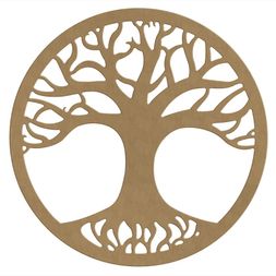 Dřevěný výřez k dekoraci Gomille, 39 cm - Strom života