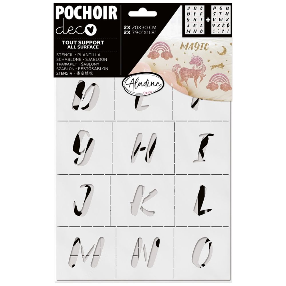Aladine Šablona Aladine, 20x30 cm - Abeceda (velikost S)