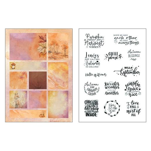 Kreativní blok Studio Light Mixed Paper Pad, A5, 42 l. - Přívětivý podzim