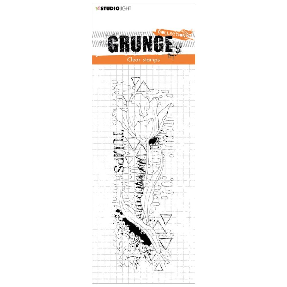 Studio Light Gelové razítko Studio Light "Grunge", 14,8x5,2 cm - Tulipán