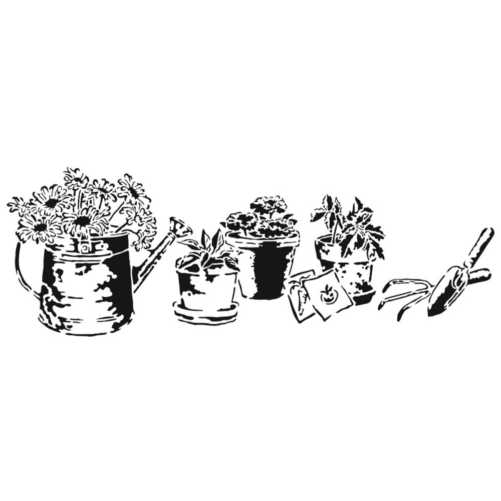 Levně The Crafter´s Workshop Šablona TCW 16,5"x6" (42x15 cm) - Gardening Happiness