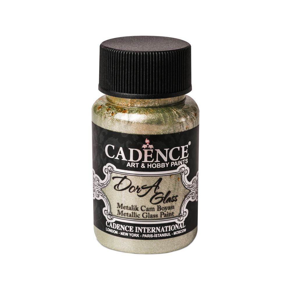 Metalická barva na sklo Dora Glass platinová platinium 50 ml Aladine