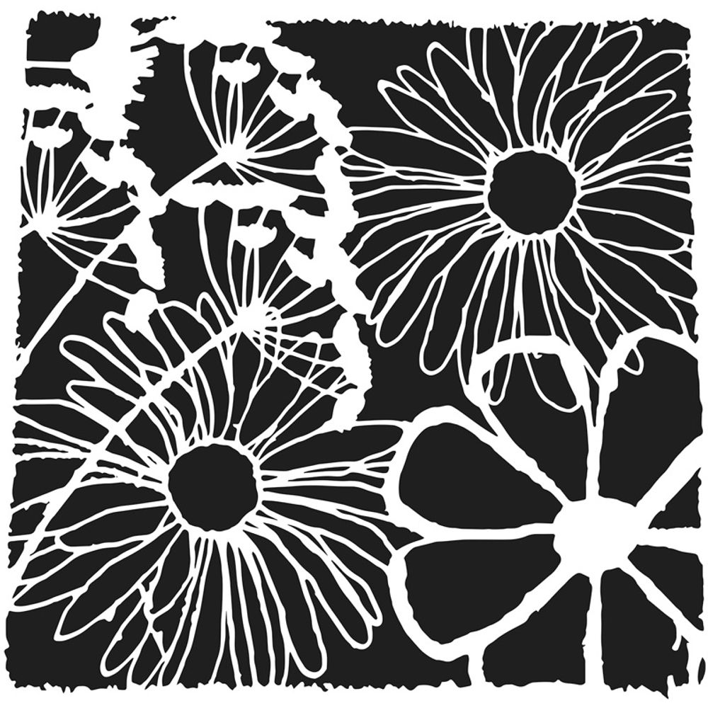 Levně The Crafter´s Workshop Šablona TCW - Framed Flowers - VYBERTE VELIKOST - Šablona TCW 6"x6" (15,2x15,2 cm) - Framed Flowers