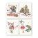 Vánoční dárkové kartičky Wrendale Designs, 16 ks, 4 motivy - Vánoční nálada