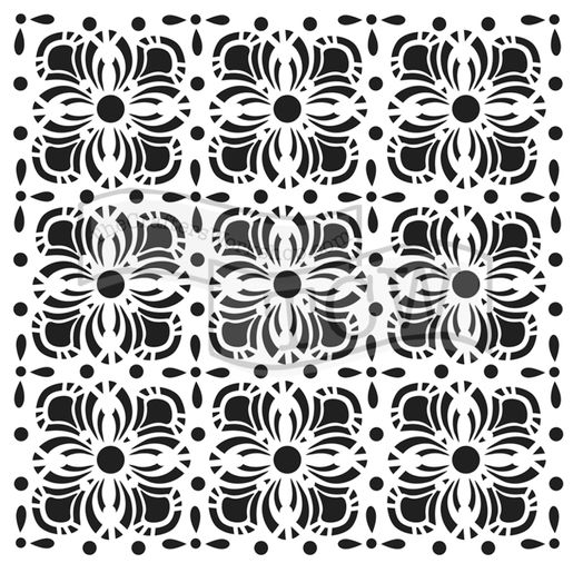 Šablona TCW 12"x12" (30,5 x 30,5cm), Flower Tiles