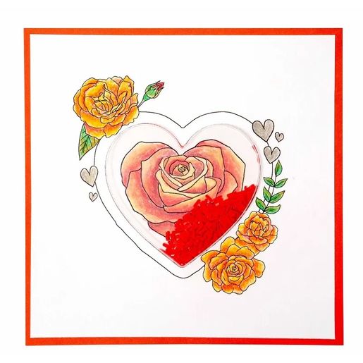 Plastová krytka na výrobu chrastidla Studio Light, 6,5x6 cm, 10 cm - Srdce
