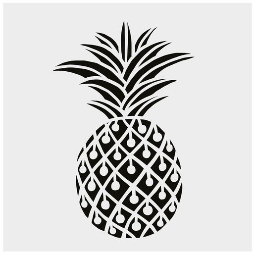 Šablona Aladine, 28x28 cm - Ananas