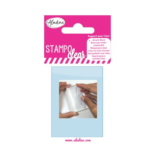 Akrylový průhledný blok Aladine Stampo CLEAR - 7 x 10,5 cm