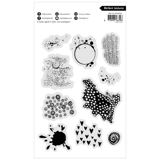 Gelová razítka Studio Light "26“, 10 ks - Perfektní textury