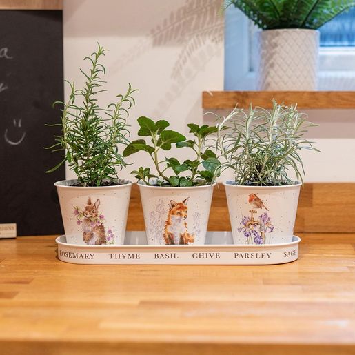 Květináče Wrendale Designs "Woodland", 3 ks - Králík, liška, červenka