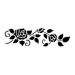 Šablona Cadence, 10x25 cm - Bordura růže s poupaty