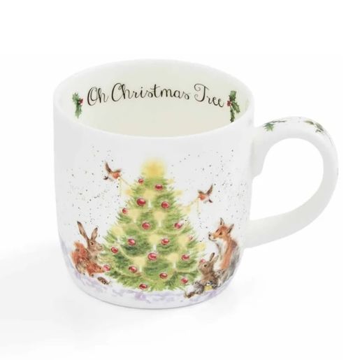 Vánoční porcelánový hrnek Wrendale Designs "Oh Christmas Tree", 0,31 l - Vánoční strom