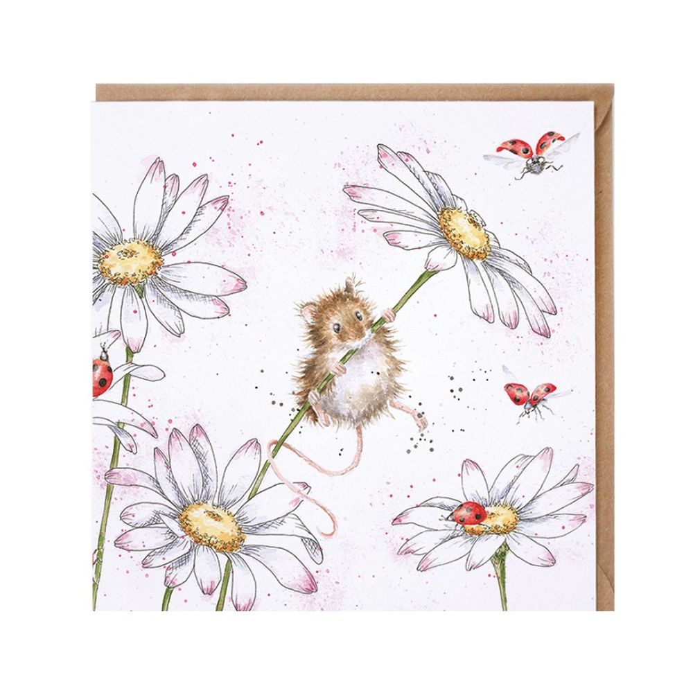Wrendale Designs Přání Wrendale Designs "Oops a Daisy", 15x15 cm - Myška